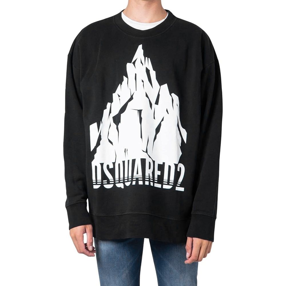 Black Cotton Sweatshirt