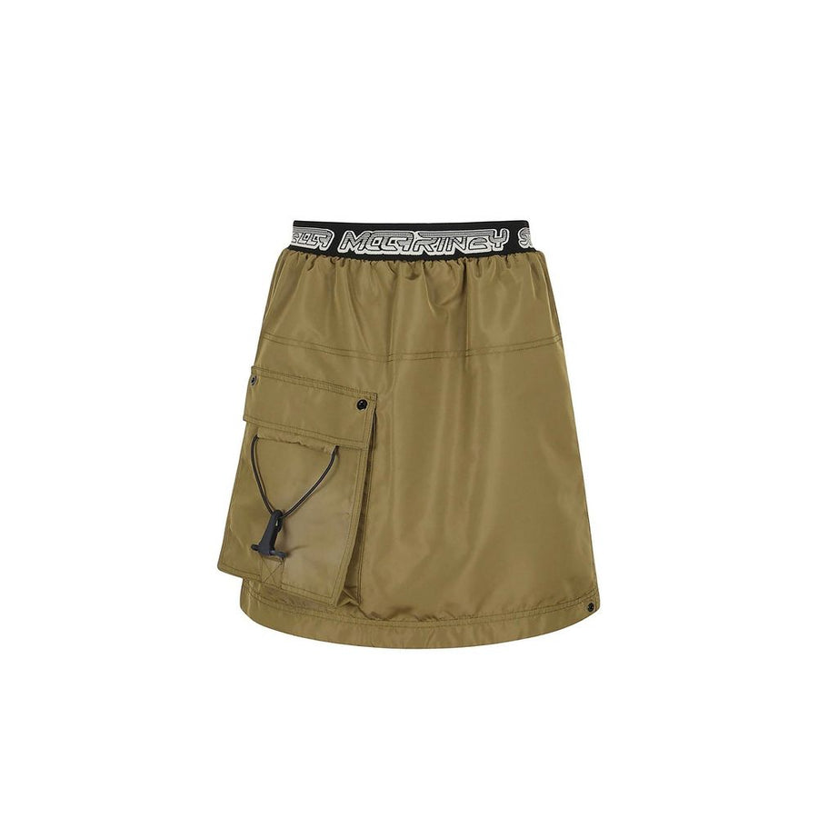 Bicolor Polyester Mini Skirt