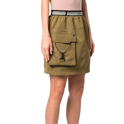 Bicolor Polyester Mini Skirt