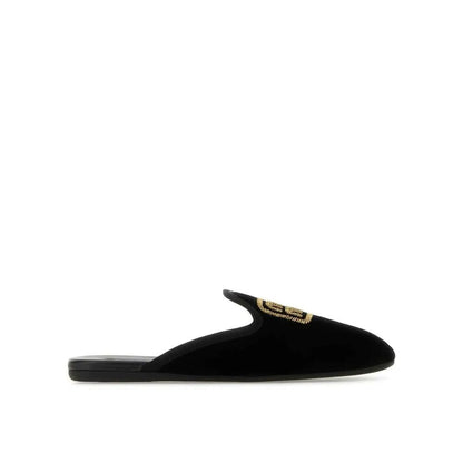 Black Calfskin Mules