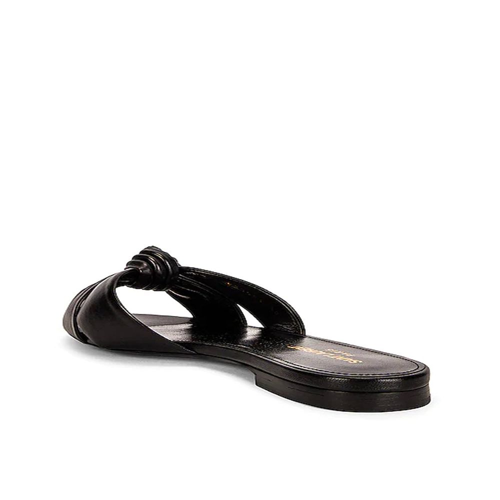 Black Calfskin Slides