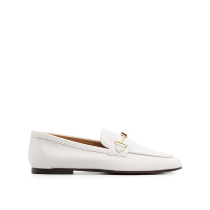 White Calfskin Slip-On Loafers
