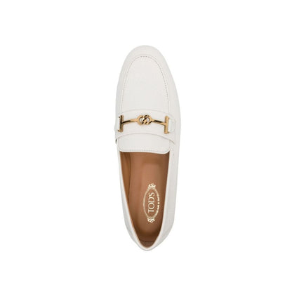 White Calfskin Slip-On Loafers