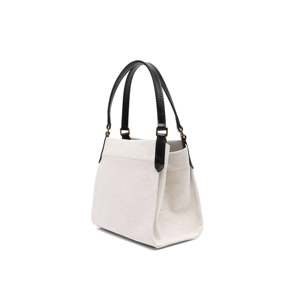 Beige Canvas Tote Bag