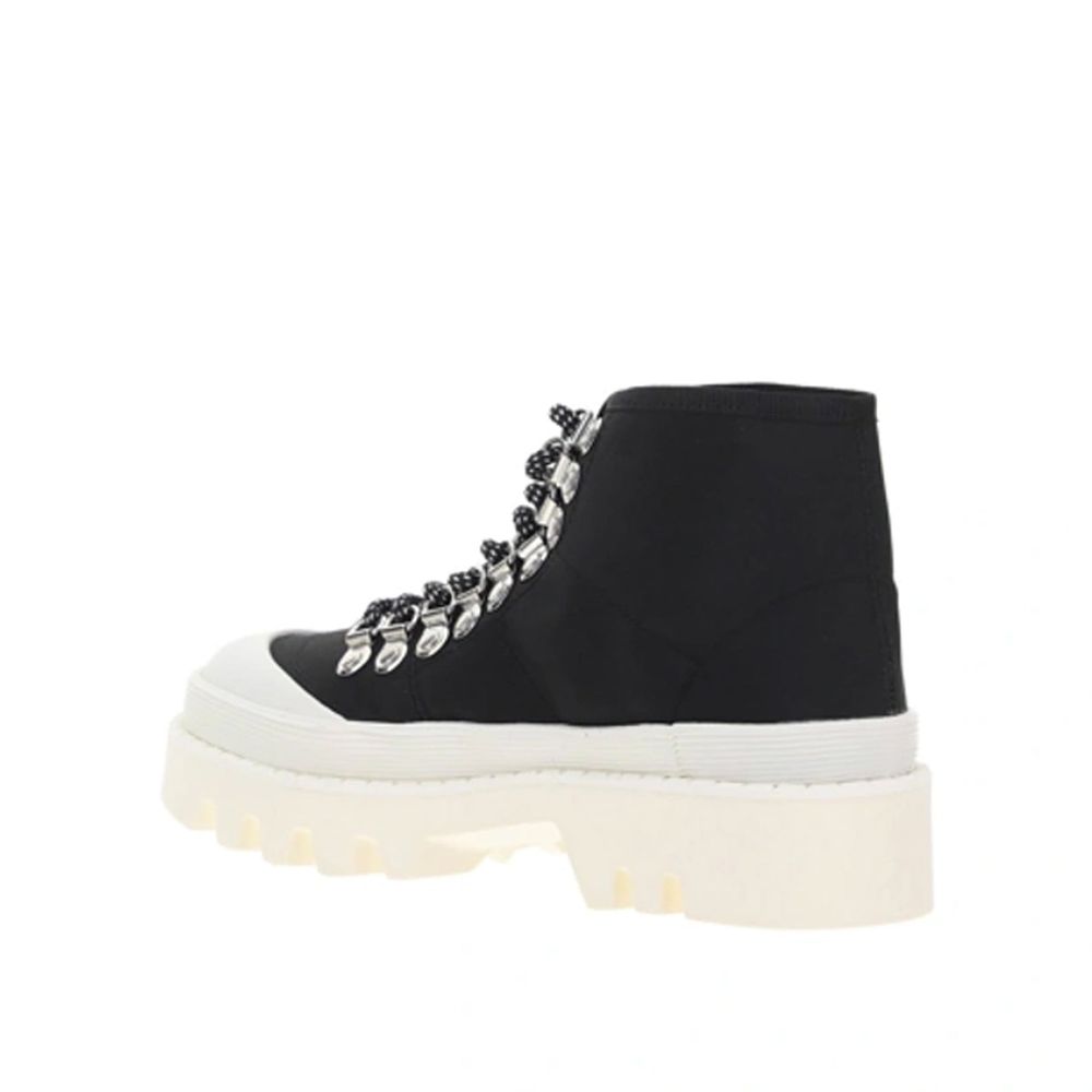 Black Canvas Chunky Sneakers