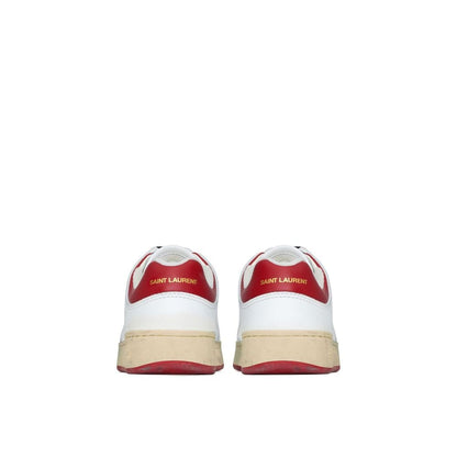 White Calfskin Low Top Sneakers
