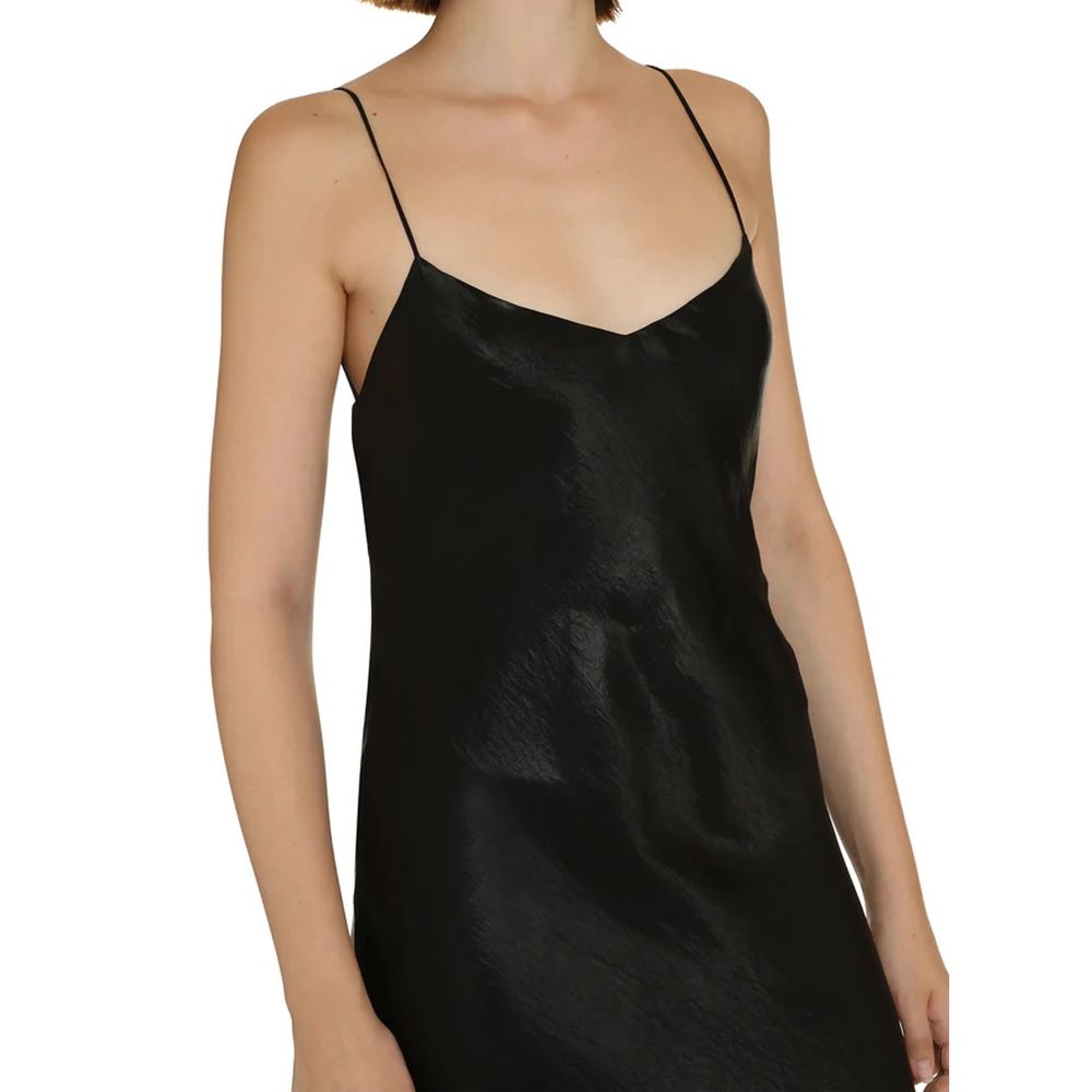 Black Acetate Casual Dress
