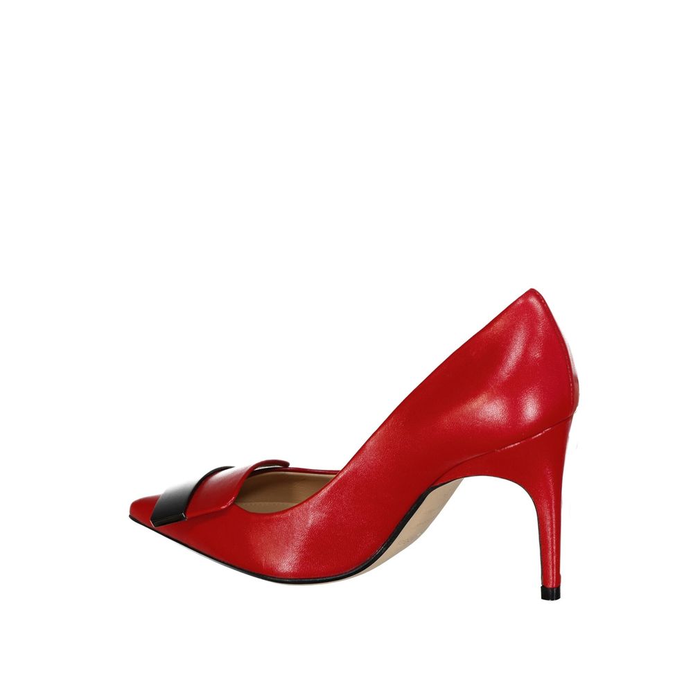 Red Calfskin High Heel Pumps