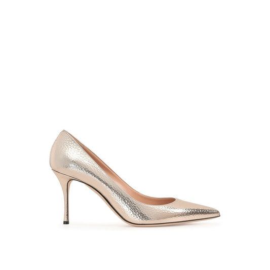 Rose Gold Calfskin High Heel Pumps
