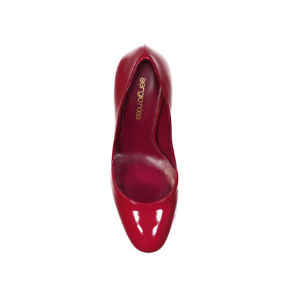 Red Calfskin High Heel Pumps