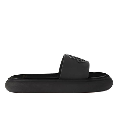 Black Rubber Slides