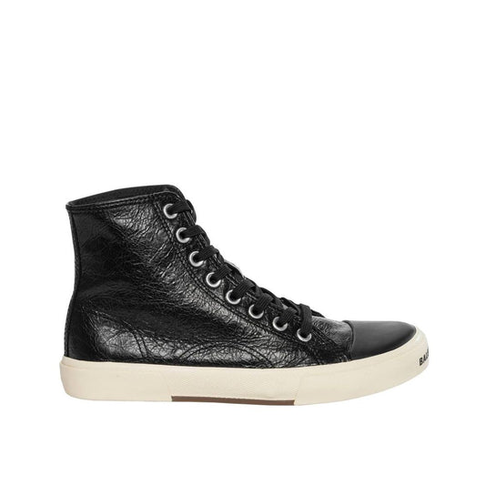 Black Calfskin High Top Sneakers