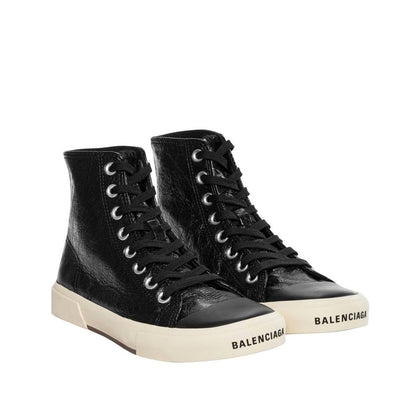 Black Calfskin High Top Sneakers