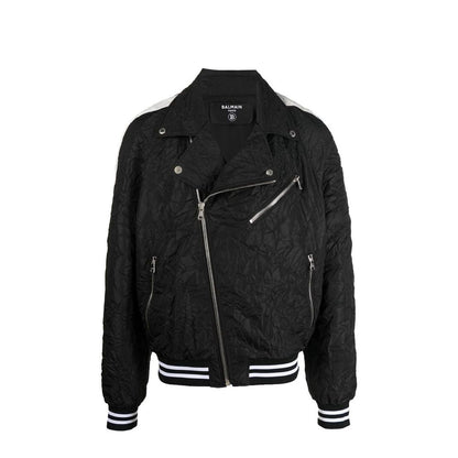 Black Polyester Bomber