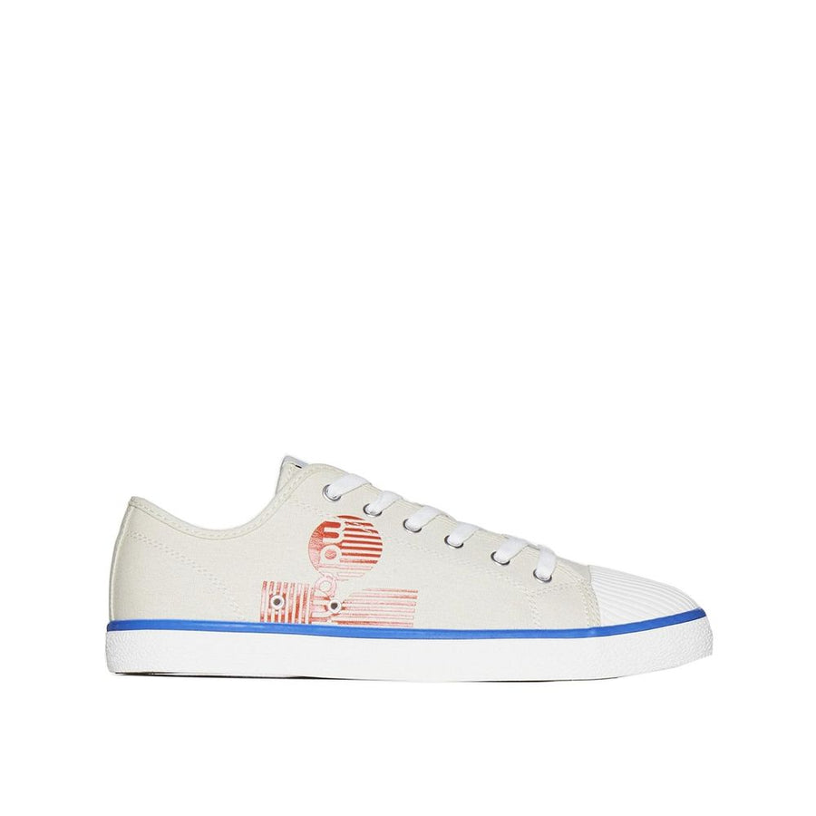 Beige Canvas Low Top Sneakers