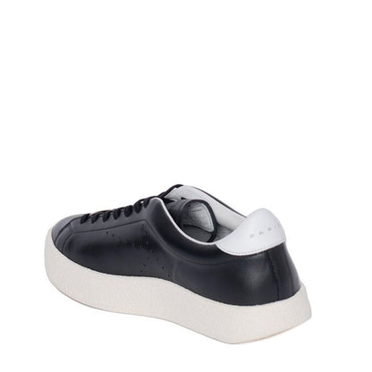 Black Calfskin Low Top Sneakers