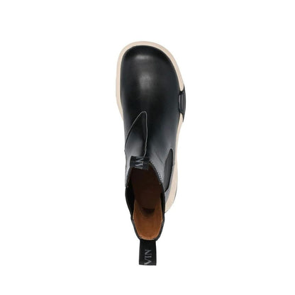 Black Calfskin Chelsea Boots