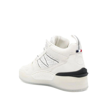 White Calfskin High Top Sneakers