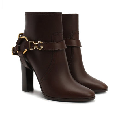 Brown Leather Ankle Boots