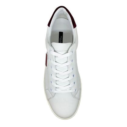 White Calfskin Low Top Sneakers