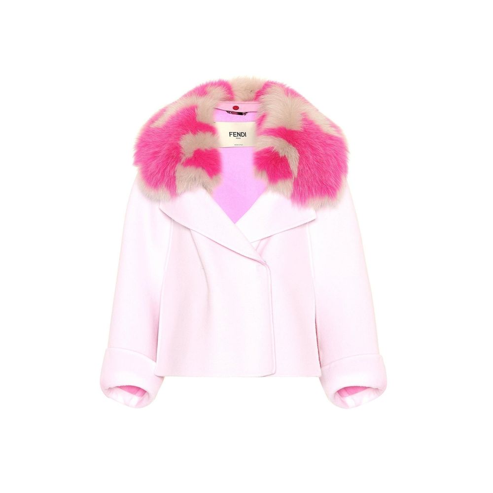 Fur Collar Cashmere Cape Jacket