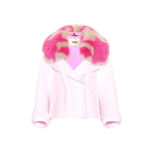 Fur Collar Cashmere Cape Jacket