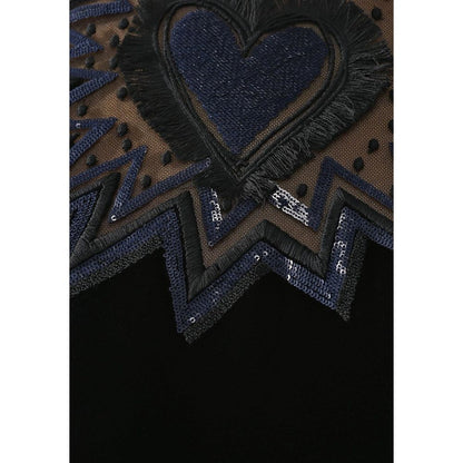 Black Viscose Casual Dress