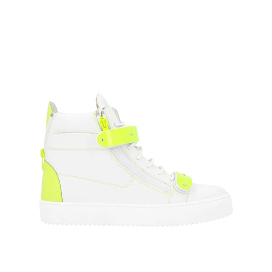 White Calfskin High Top Sneakers