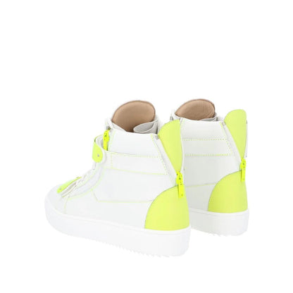 White Calfskin High Top Sneakers