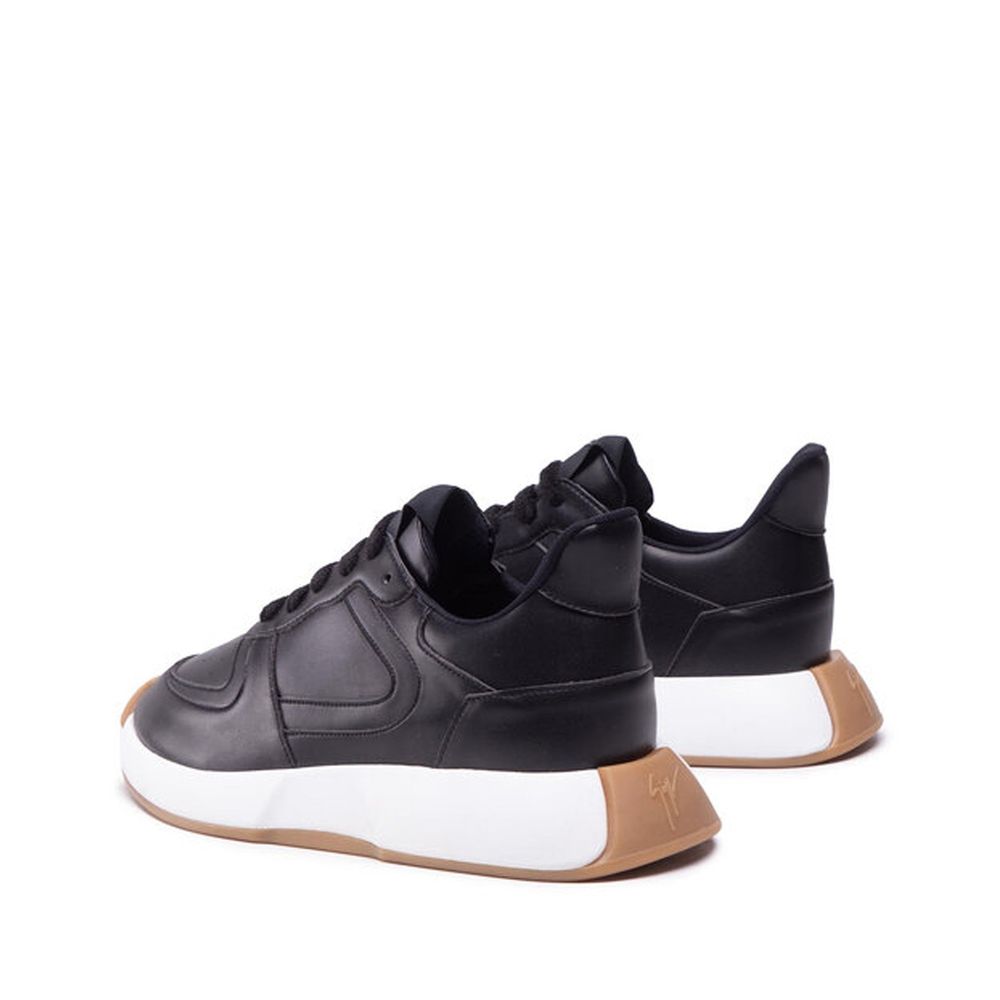 Black Calfskin Chunky Sneakers
