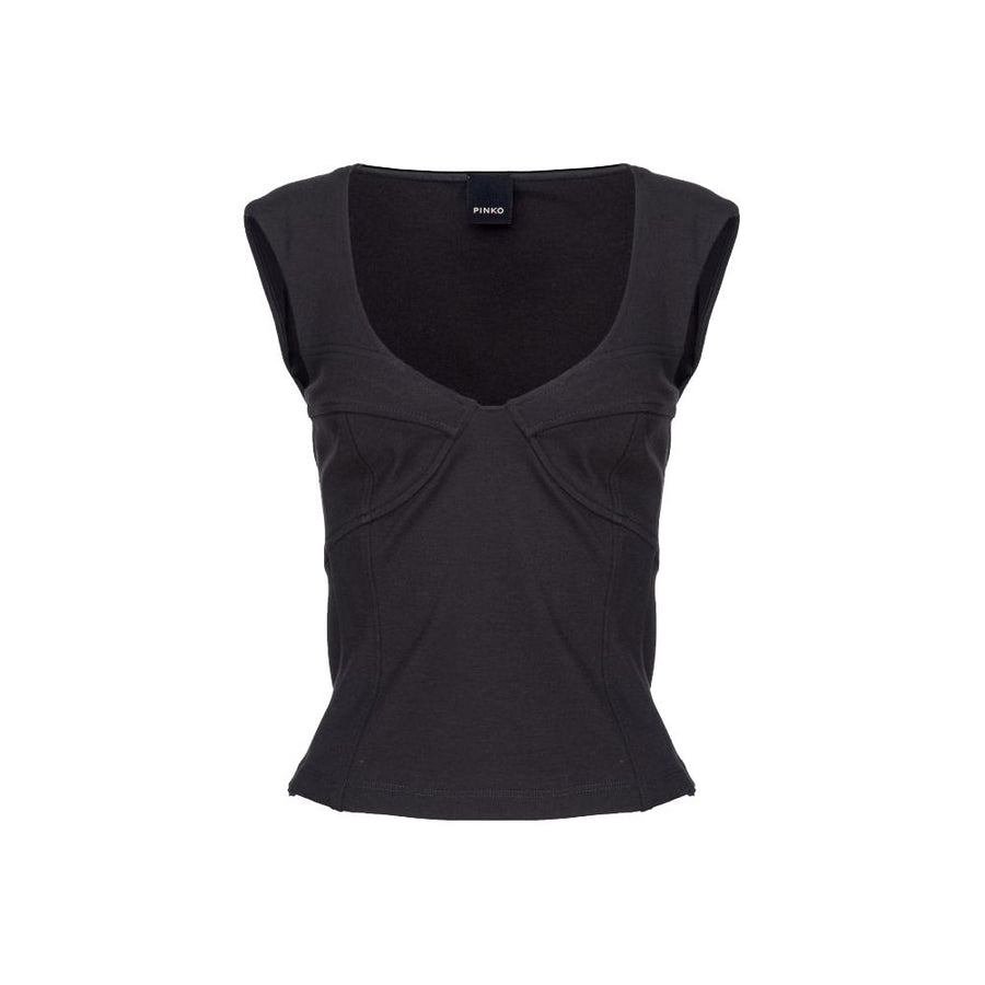 Black Viscose Women Top