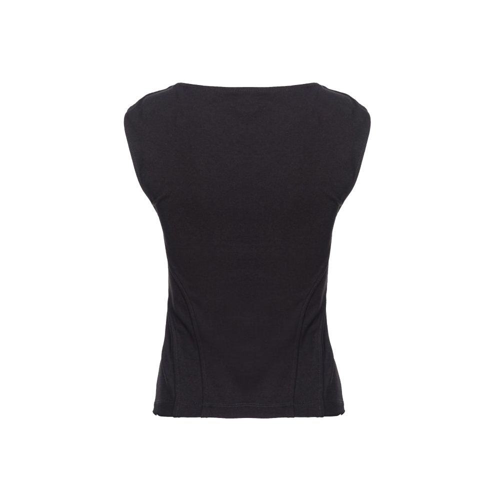 Black Viscose Women Top