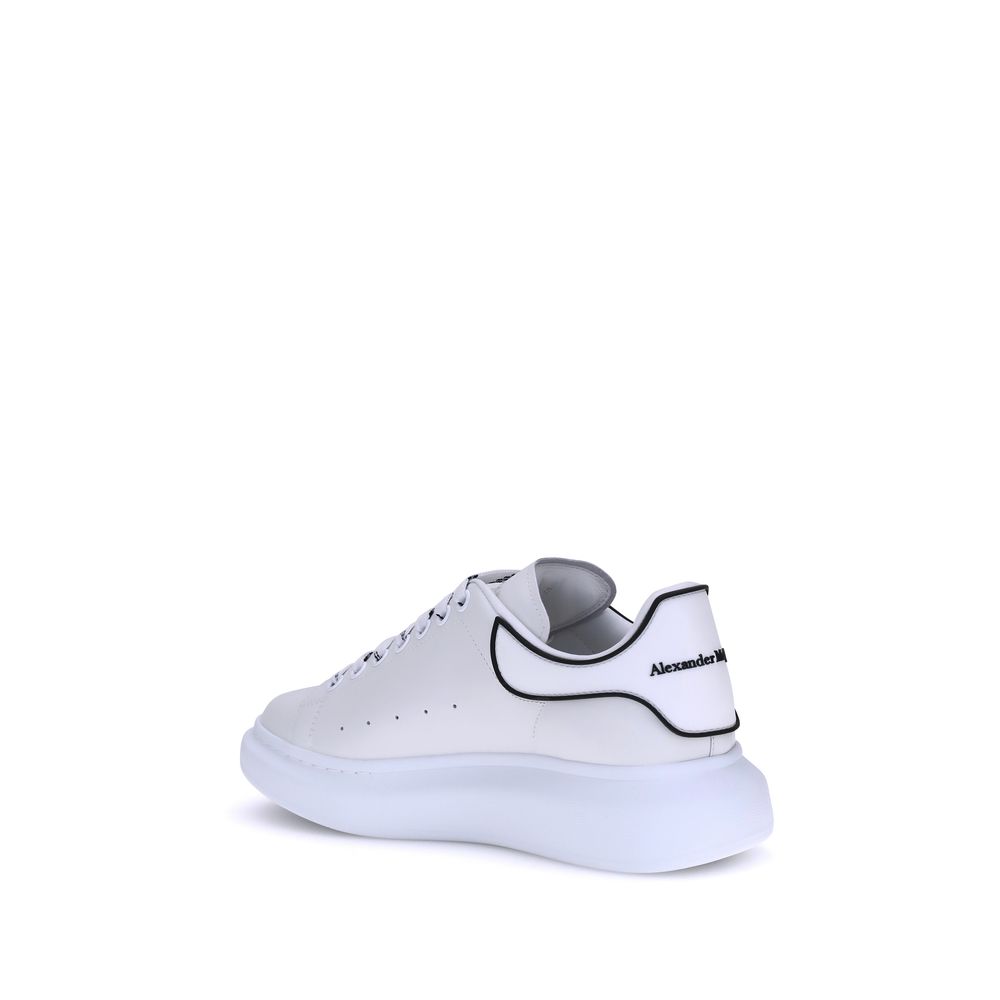 White Calf Leather Bos Taurus Platform Sneakers
