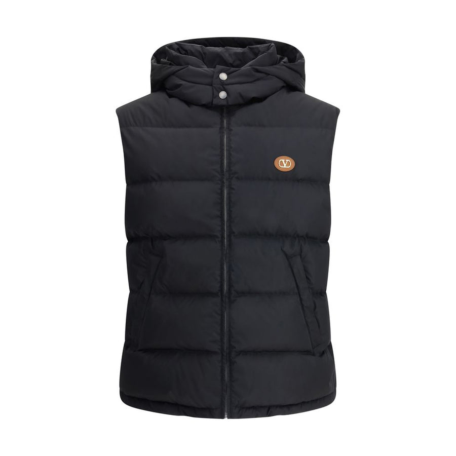 Black Goose Down Sleveless Jacket