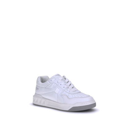 White Calf Leather Bos Taurus Low Top Sneakers