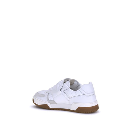 White Calf Leather Bos Taurus Athletic Sneakers