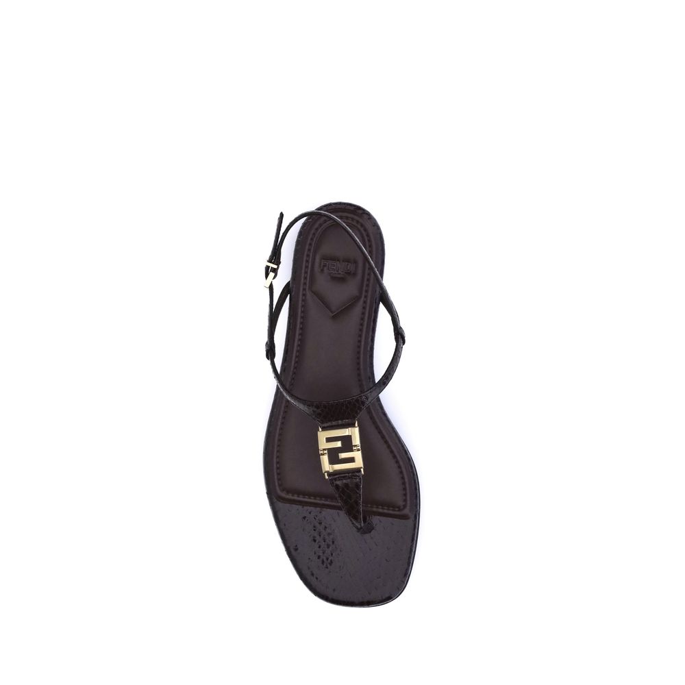 Purple Calf Leather Bos Taurus Flat Sandals