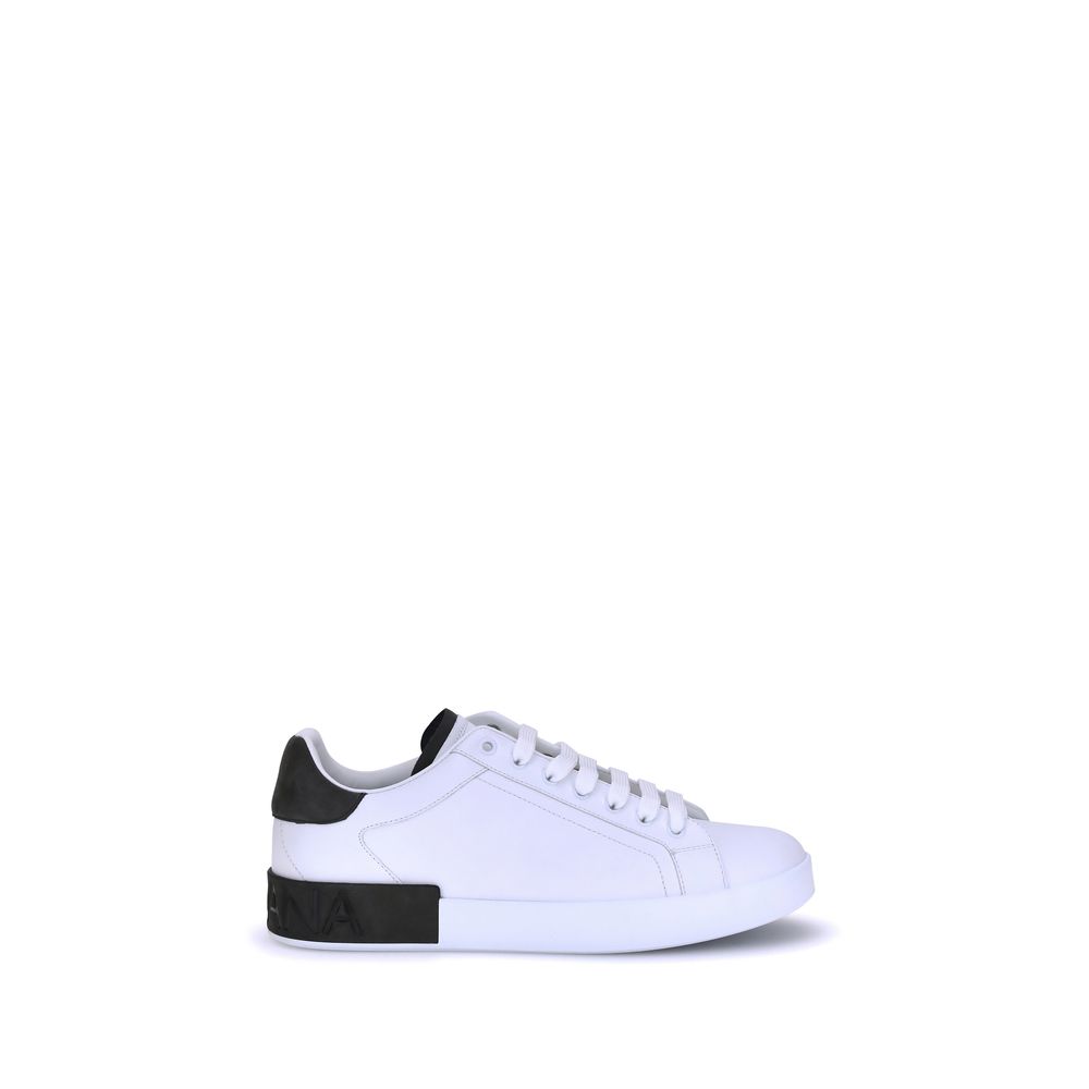 White Calf Leather Bos Taurus Low Top Sneakers