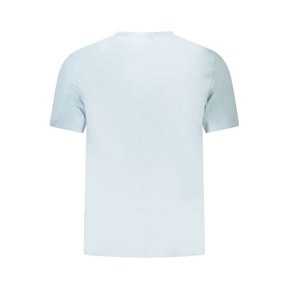 Blue Cotton Men T-Shirt