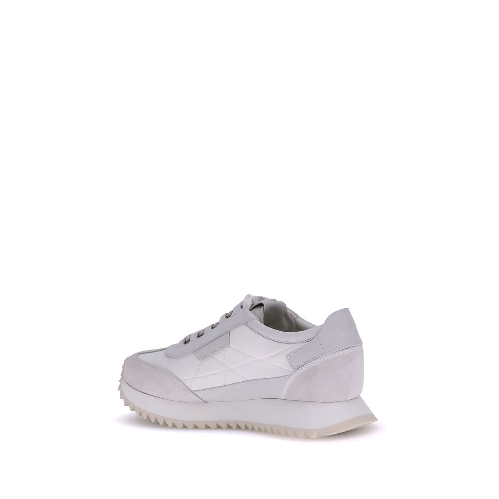 White Polyamide Low Top Sneakers