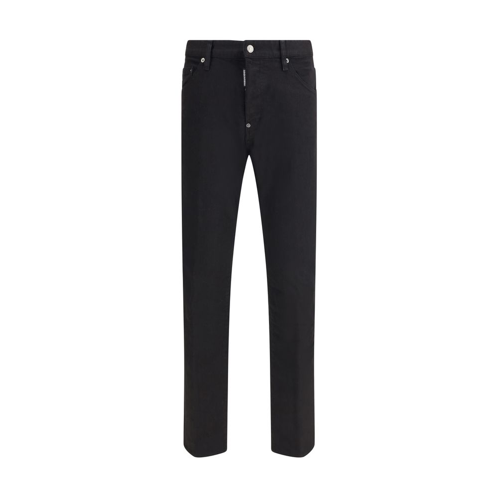 Black Cotton Skinny Jeans