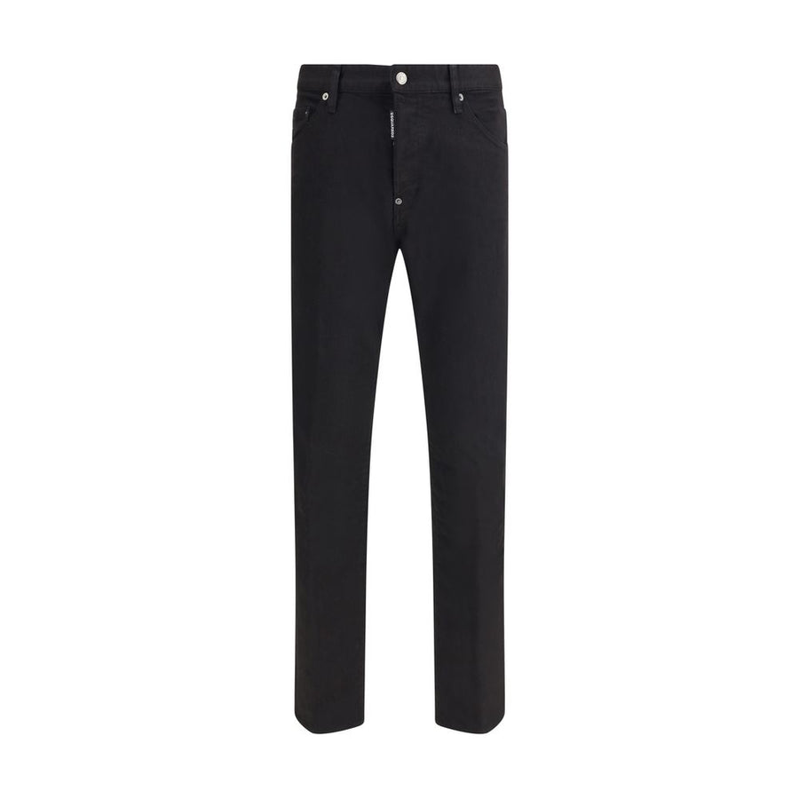 Black Cotton Skinny Jeans