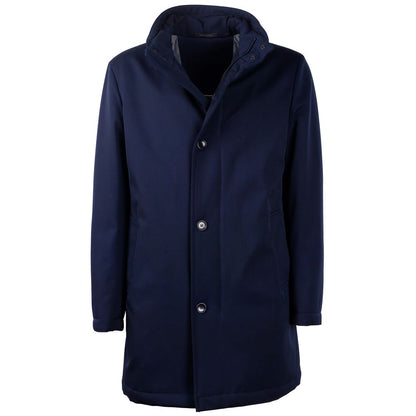 Blue Wool Men Jacket