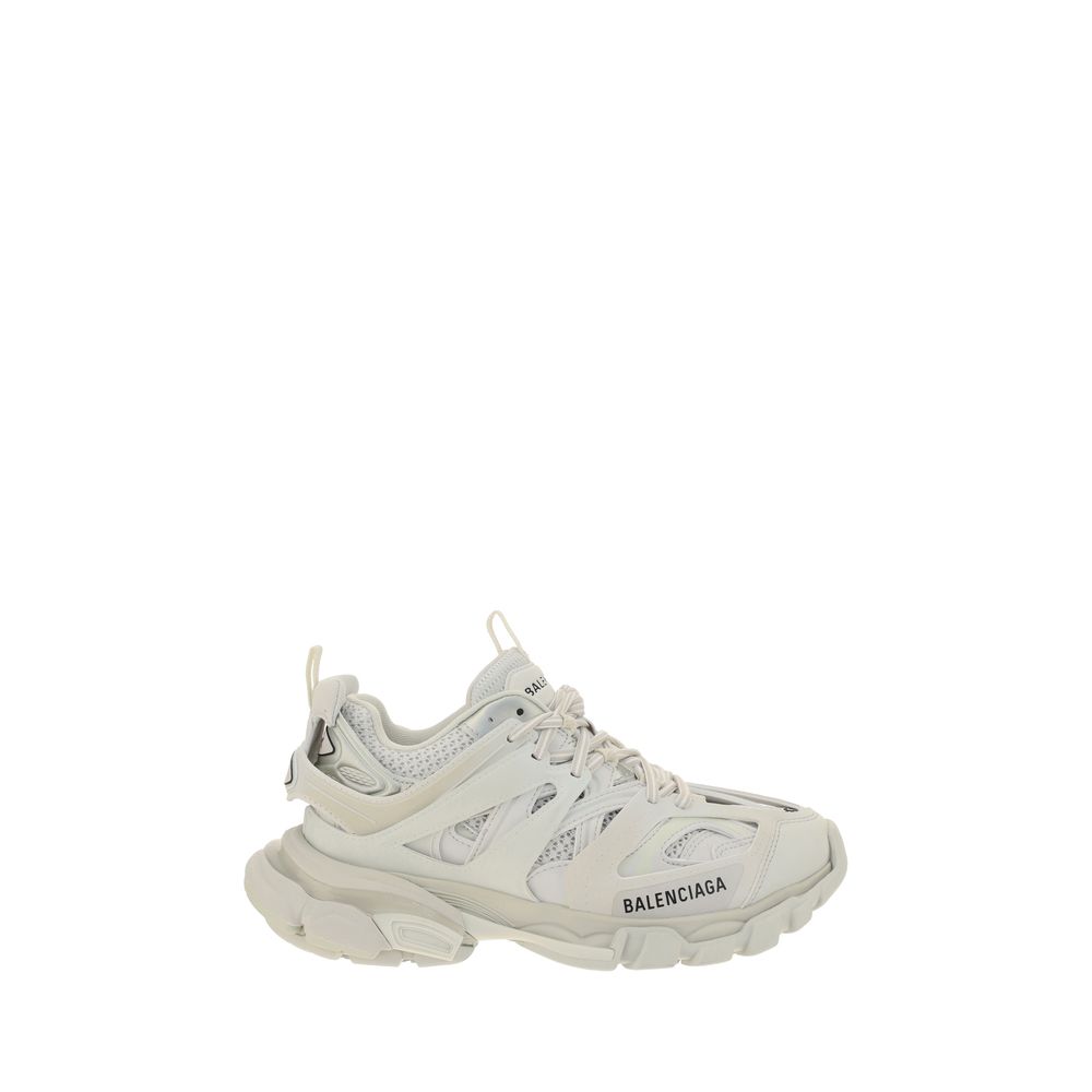 White Polyethylene Athletic Sneakers