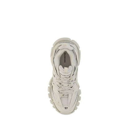White Polyethylene Athletic Sneakers