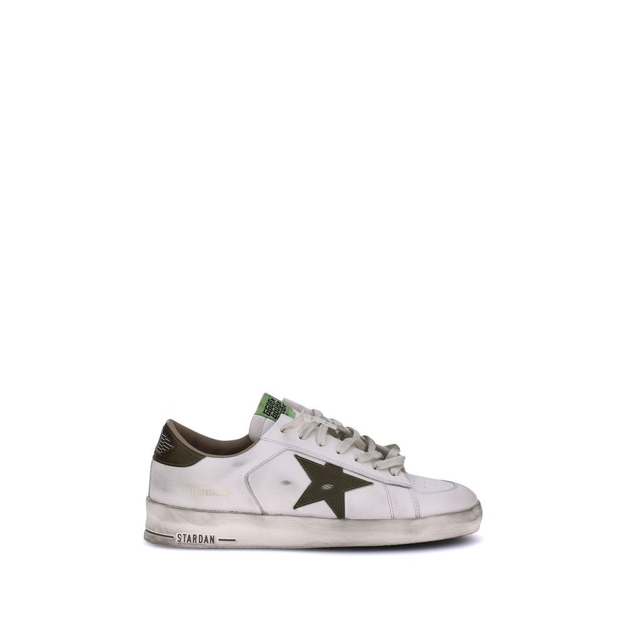 White Calf Leather Bos Taurus Low Top Sneakers