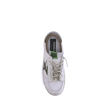 White Calf Leather Bos Taurus Low Top Sneakers