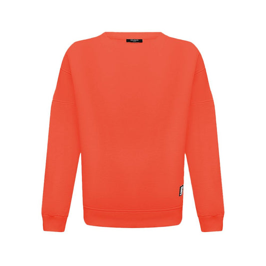 Orange Cotton Men Sweater