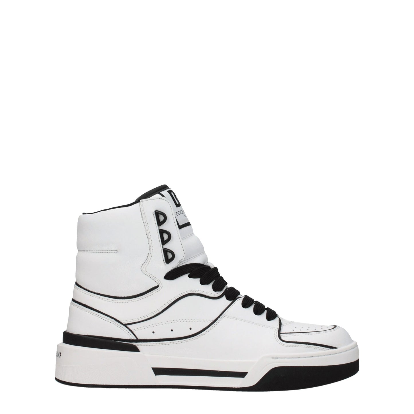 White Leather High Top Sneakers
