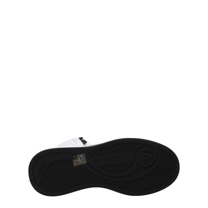 White Leather High Top Sneakers